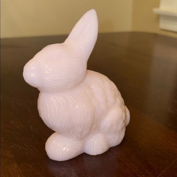 Mosser Glass Crown Tuscan Pink Easter Rabbit Bunny - Picture 1 of 6